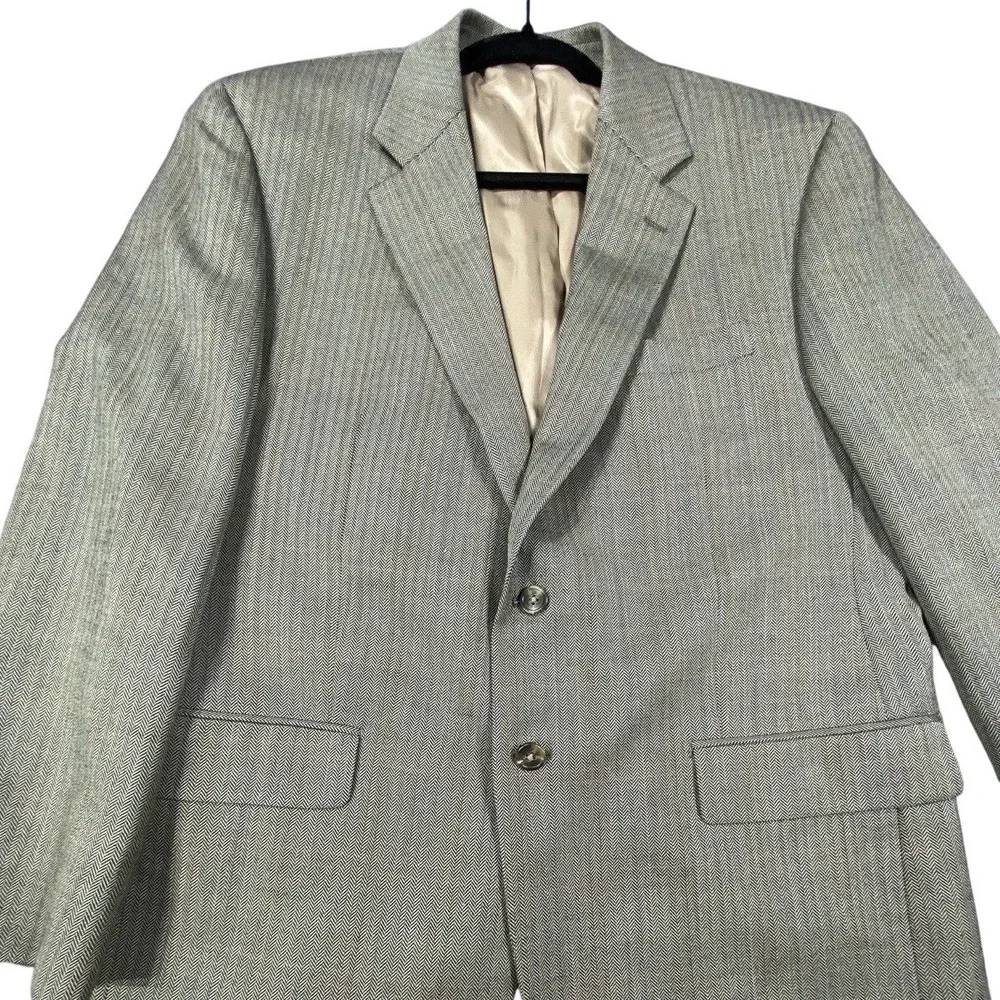 Polo Ralph Lauren Blazer Men‎ 42R Brown Herringbone Wool Jacket Sport Coat Suit